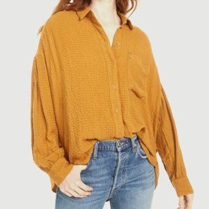 NWT Free People Hidden Valley Blouson Sleeve Top L